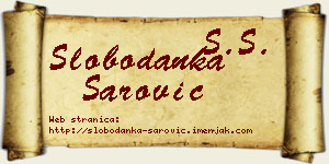 Slobodanka Šarović vizit kartica
